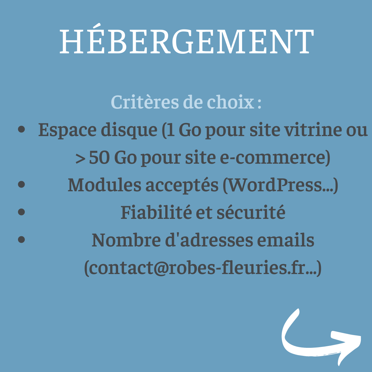 Quels sont les critères de choix pour un hébergement ? Quels sont les critères de choix pour un hébergement ?